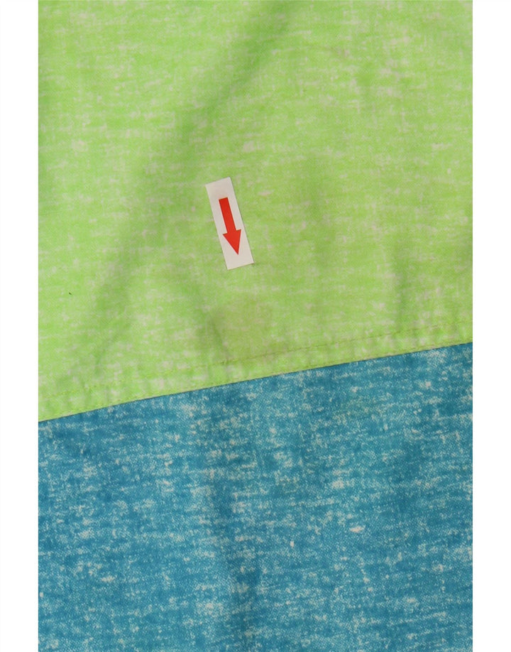 Shorts de natação masculino Quiksilver grande bloco colorido verde