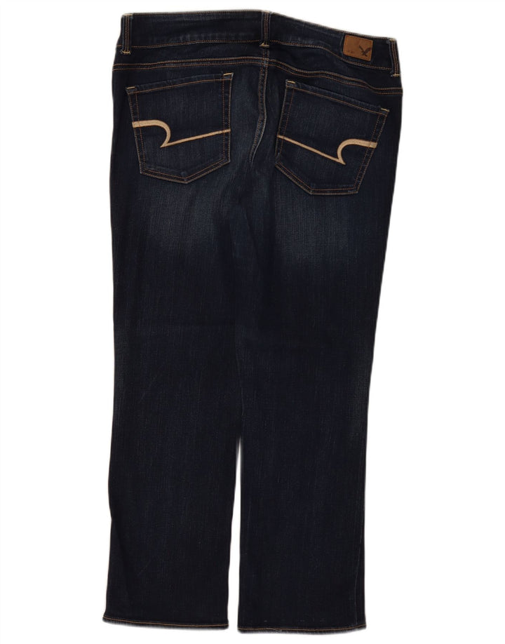 Jeans American Eagle feminino regular bootcut Reino Unido 16 grande W34 L26 azul marinho
