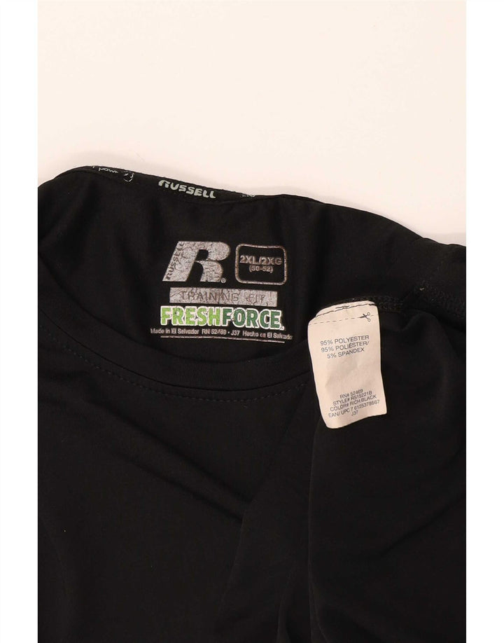 Camiseta masculina Russell Athletic Dri-Power Top 2XL poliéster preto