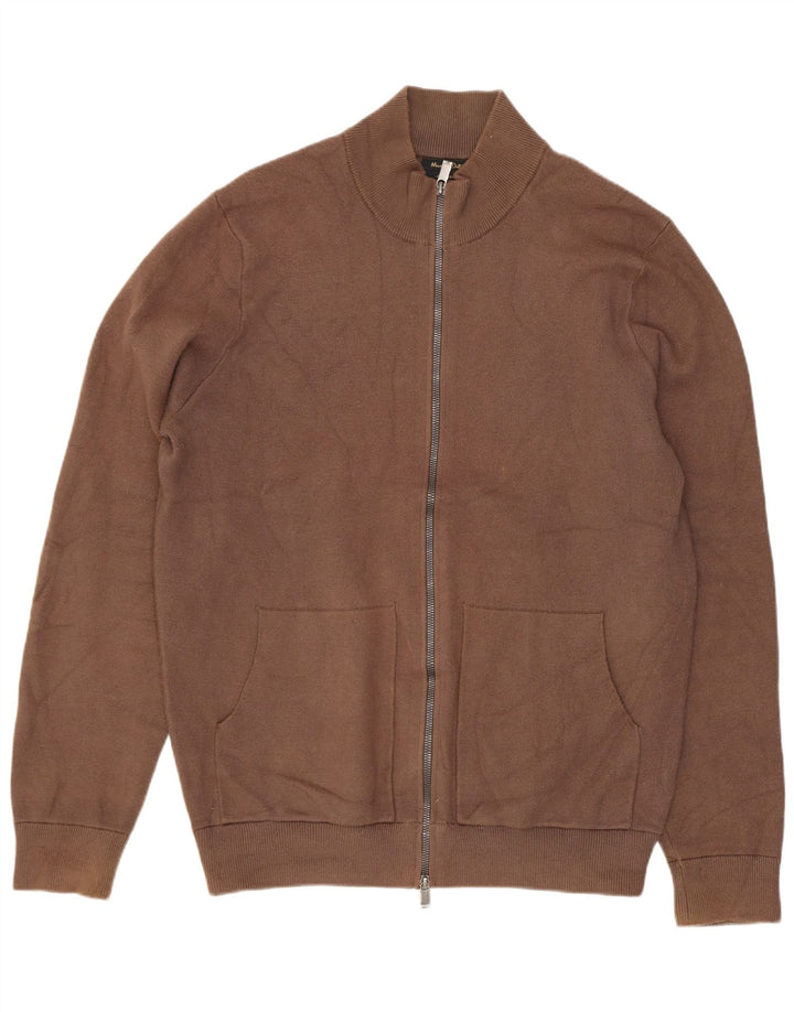 Suéter cardigã masculino Massimo Dutti grande viscose marrom