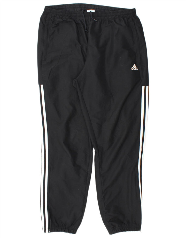 Calça de treino masculina ADIDAS joggers grande poliéster preto