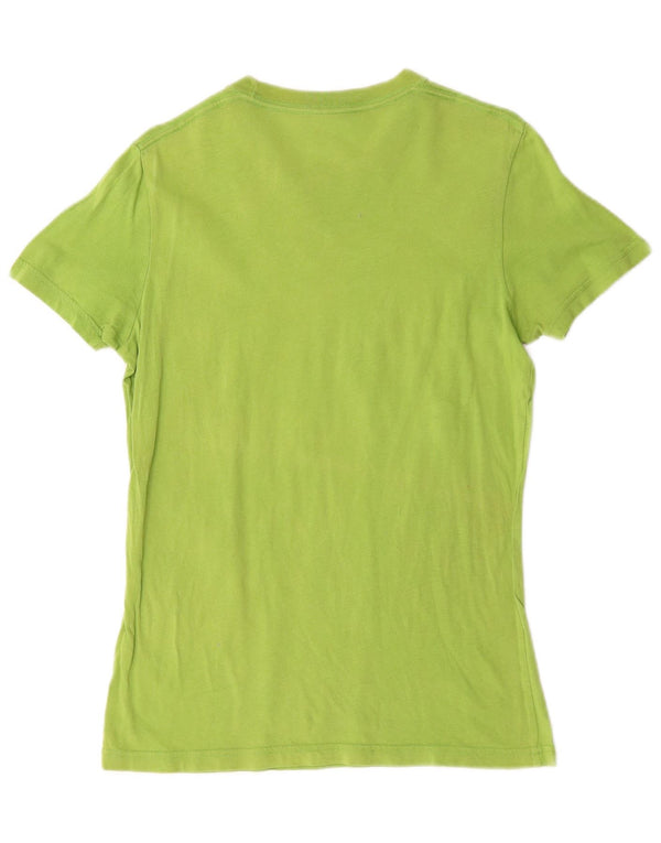 Hollister Camiseta masculina gráfica top pequeno algodão verde