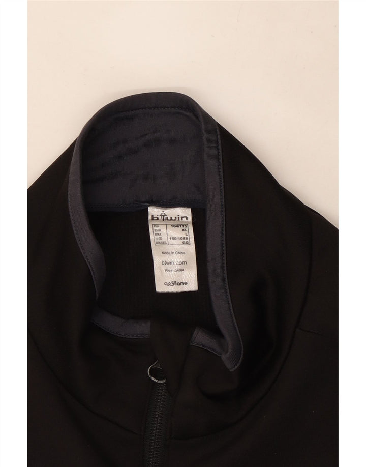 Jaqueta superior de agasalho masculino vintage grande poliéster preto