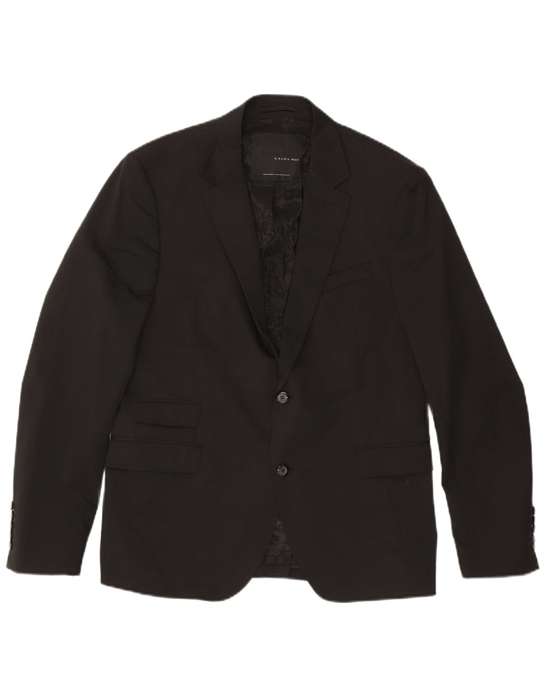 Jaqueta blazer masculina Zara com 2 botões IT 54 2XL poliéster preto