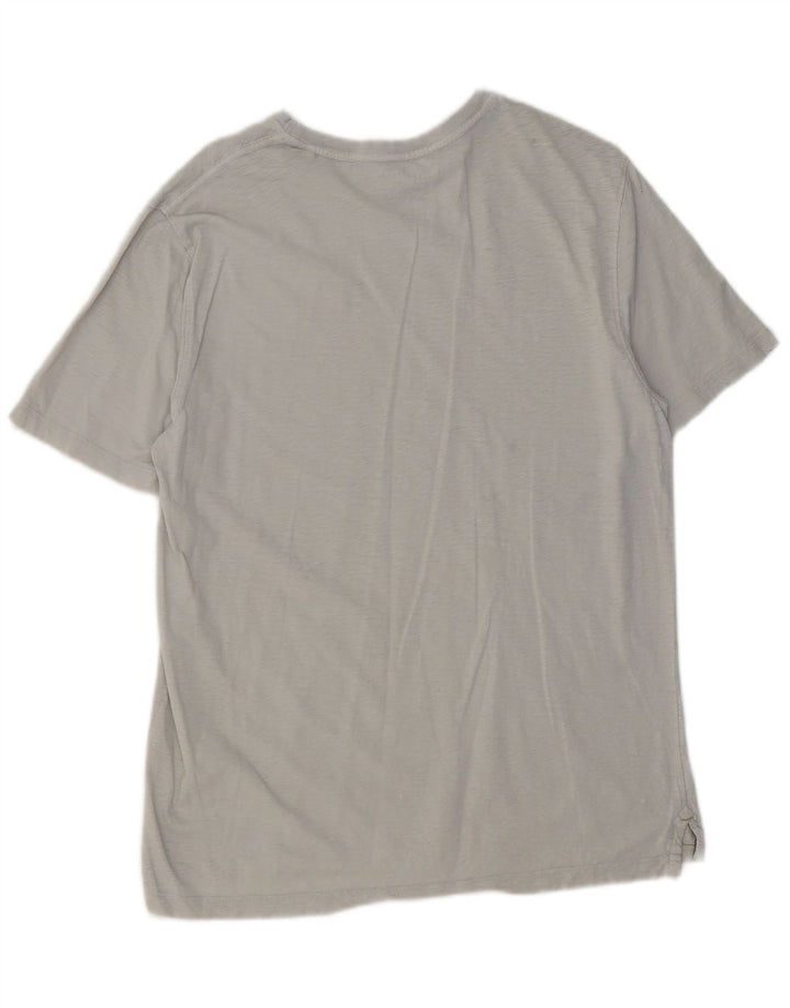 Camiseta gráfica masculina White Stuff Top algodão cinza médio