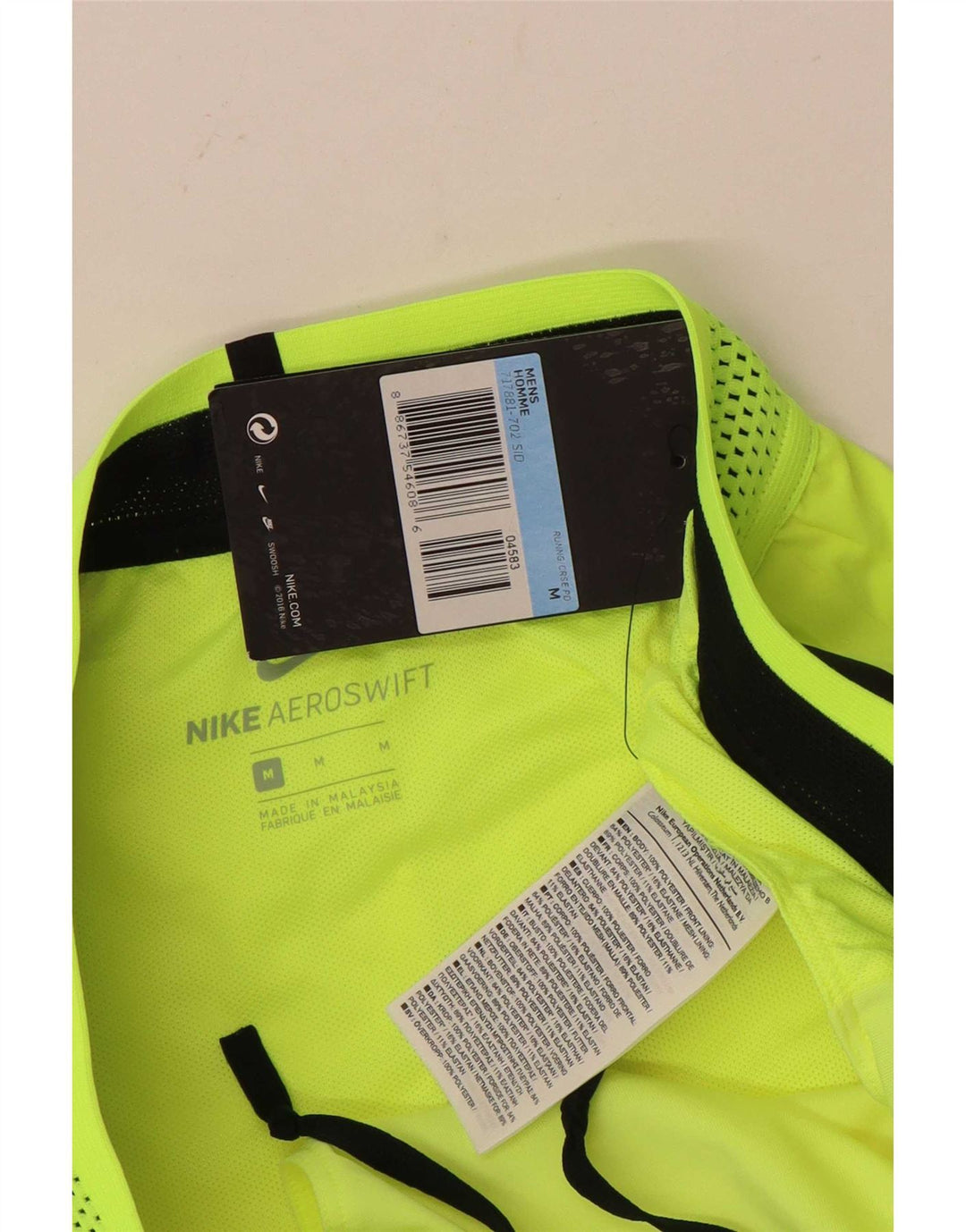 Shorts esportivos masculinos Nike poliéster amarelo médio
