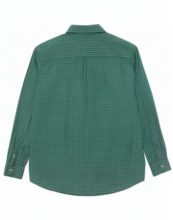 Camisa alta masculina Chaps 3XL algodão xadrez verde