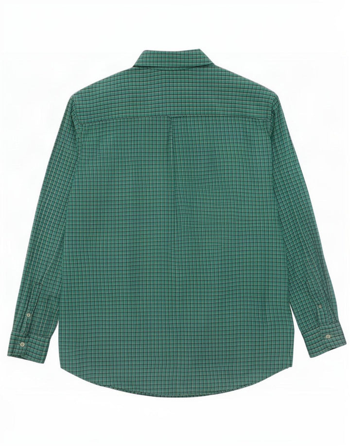 Camisa alta masculina Chaps 3XL algodão xadrez verde