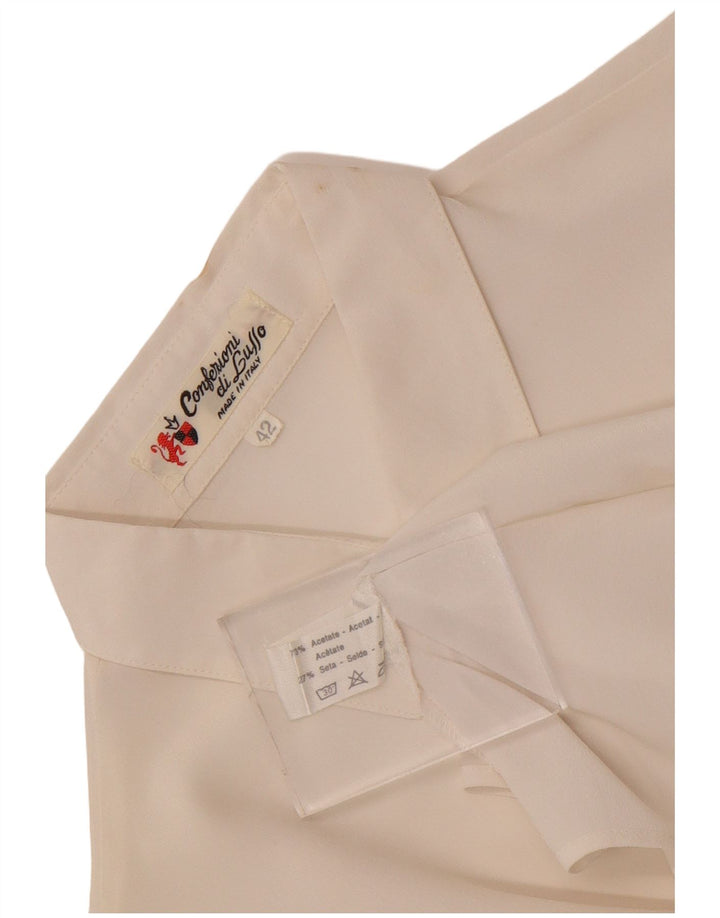 Camisa feminina Confezioni Di Lusso IT 42 acetato branco médio