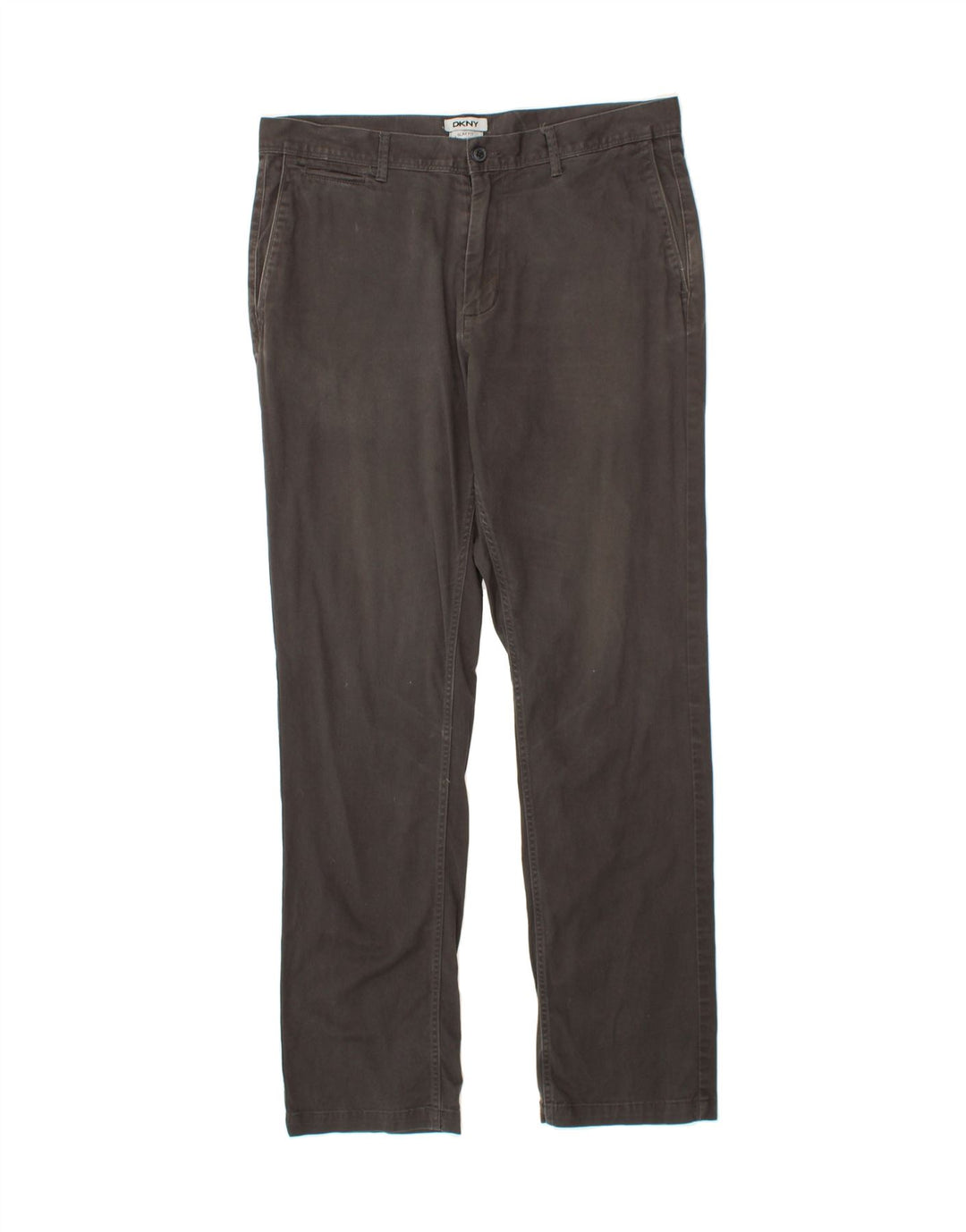 DKNY Mens Slim Fit Chino Trousers W34 L34 Grey Cotton Vintage Dkny and Second-Hand Dkny from Messina Hembry 