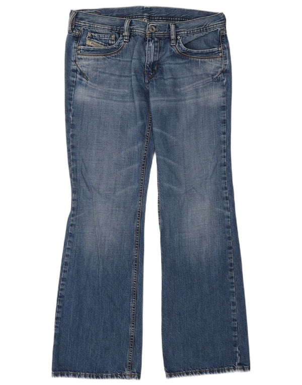 Diesel feminino bootcut jeans W28 L30 azul algodão