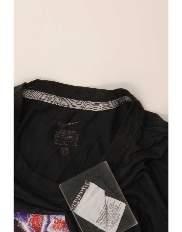 Camiseta Nike masculina gráfica Top médio preto poliéster