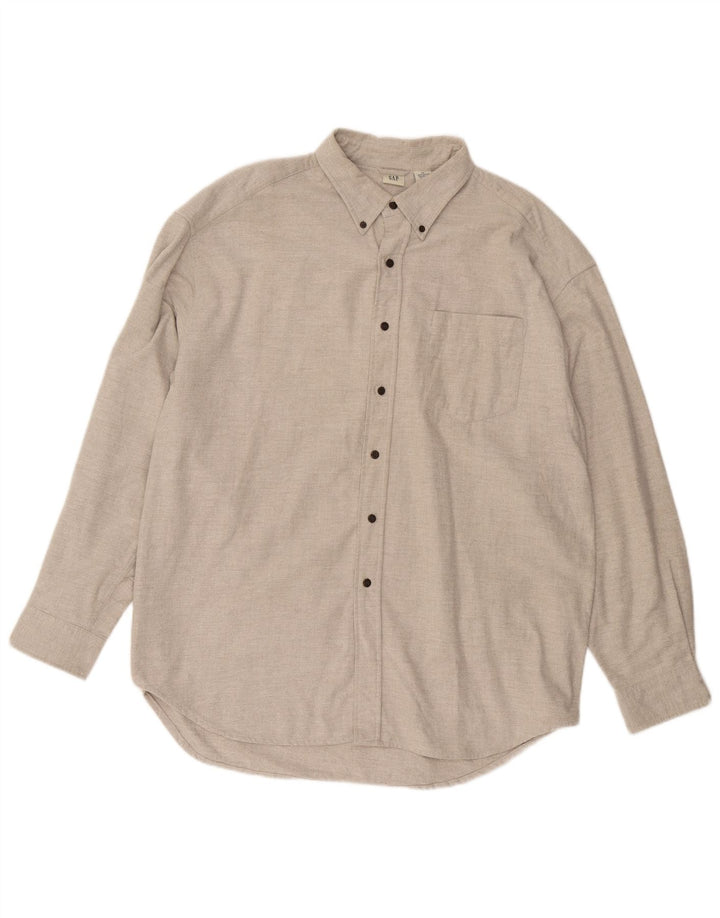 Camisa masculina de flanela GAP XL algodão bege