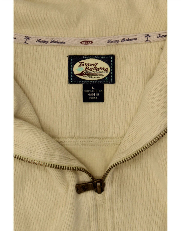 Mens Zip Neck Sweatshirt Jumper Large Vintage Tommy Bahama and Second-Hand Tommy Bahama from Messina Hembry 