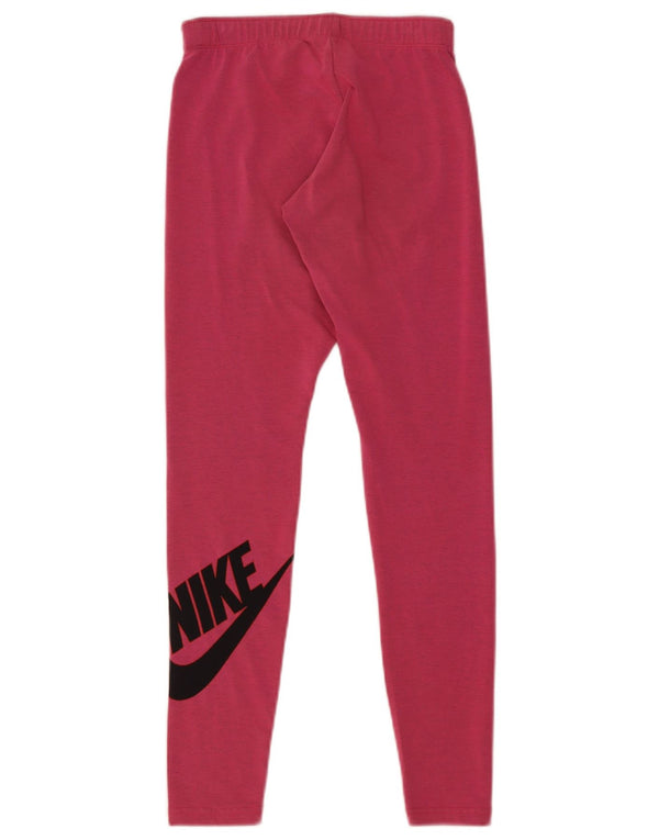 Leggings Nike Femininas Gráficas UK 8 Pequenas Algodão Rosa