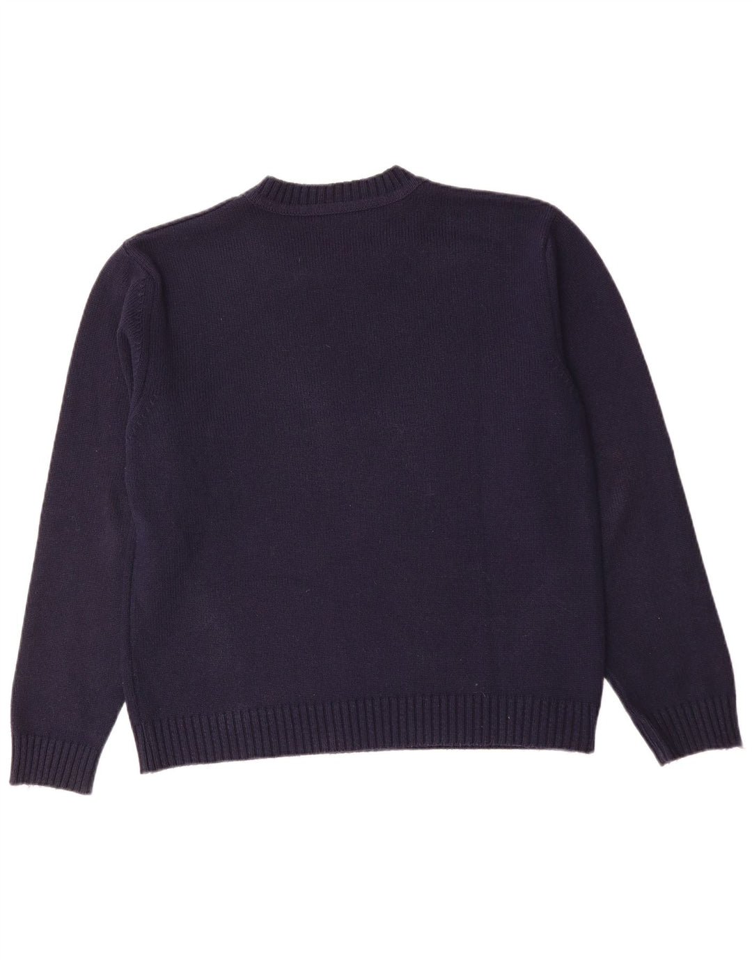 Suéter vintage masculino com gola redonda IT 56 2XL algodão azul marinho