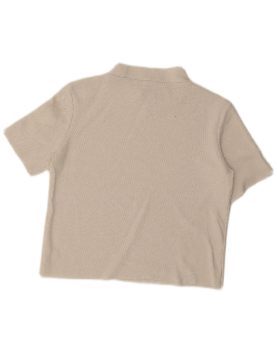 Zara Womens Trafaluc Crop Top UK 10 Pequeno Off White
