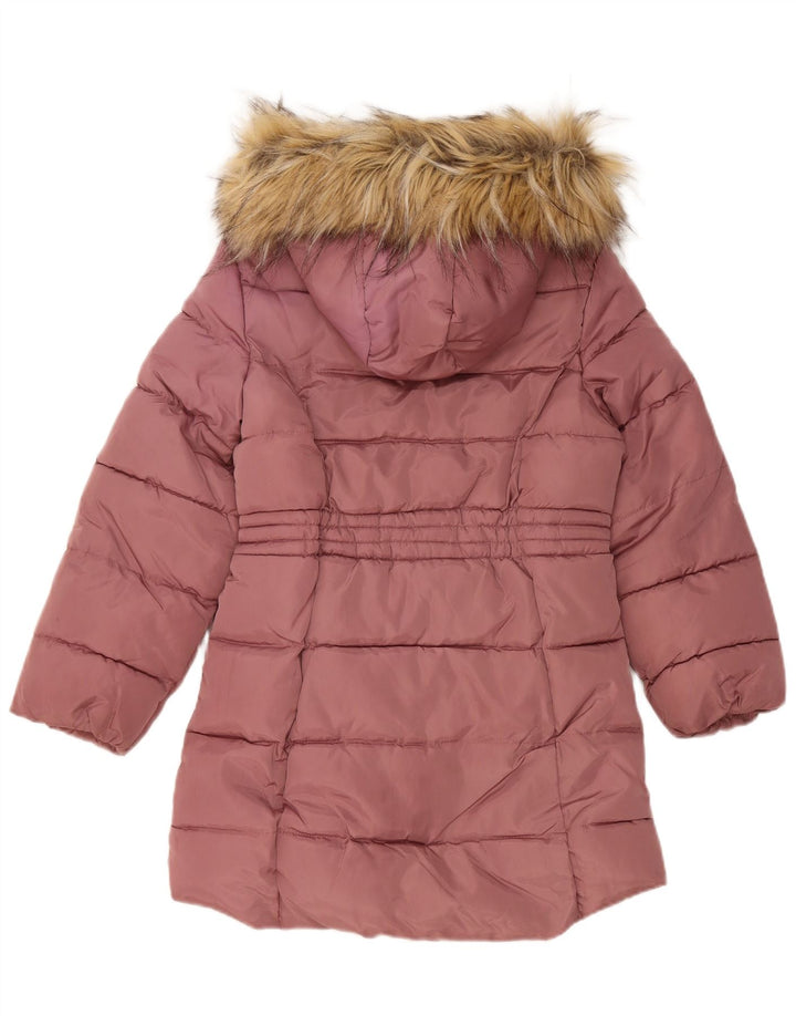 Dkny Casaco acolchoado com capuz para meninas 10-11 anos poliéster rosa médio
