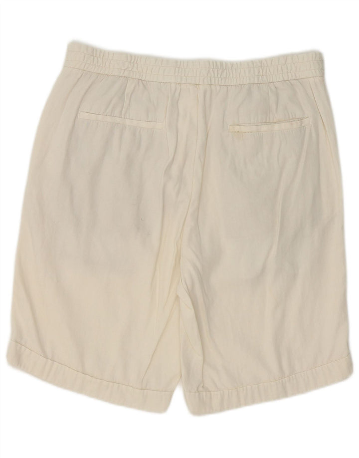 Zara Mens Chino Shorts Grande W32 Algodão Branco