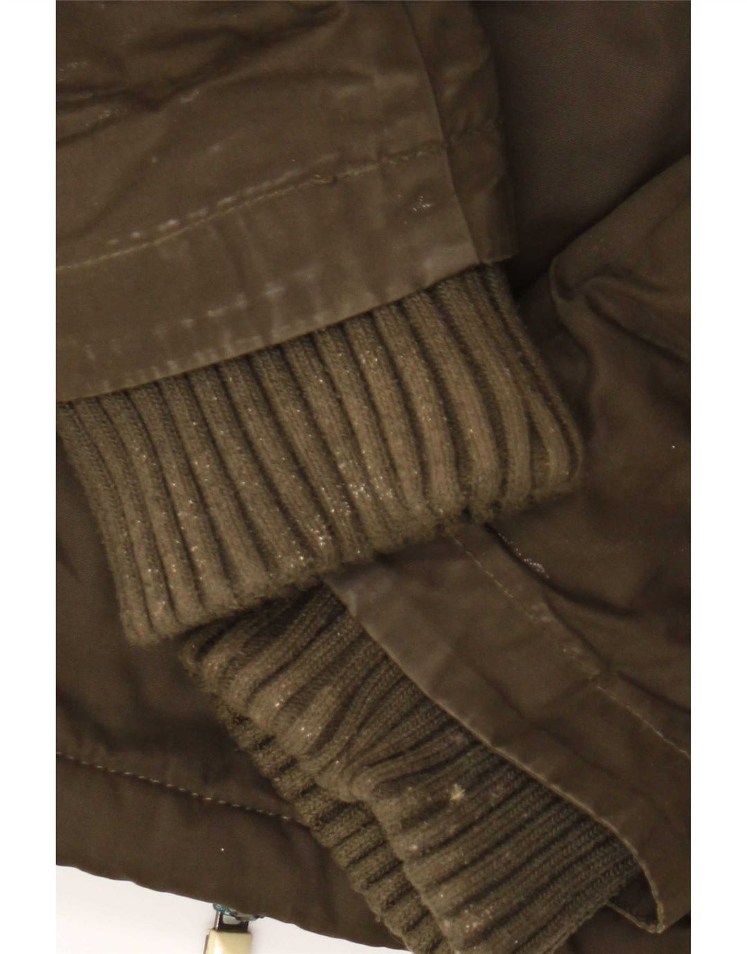 Jaqueta corta-vento com capuz feminina Superdry UK 18 XL cáqui poliéster