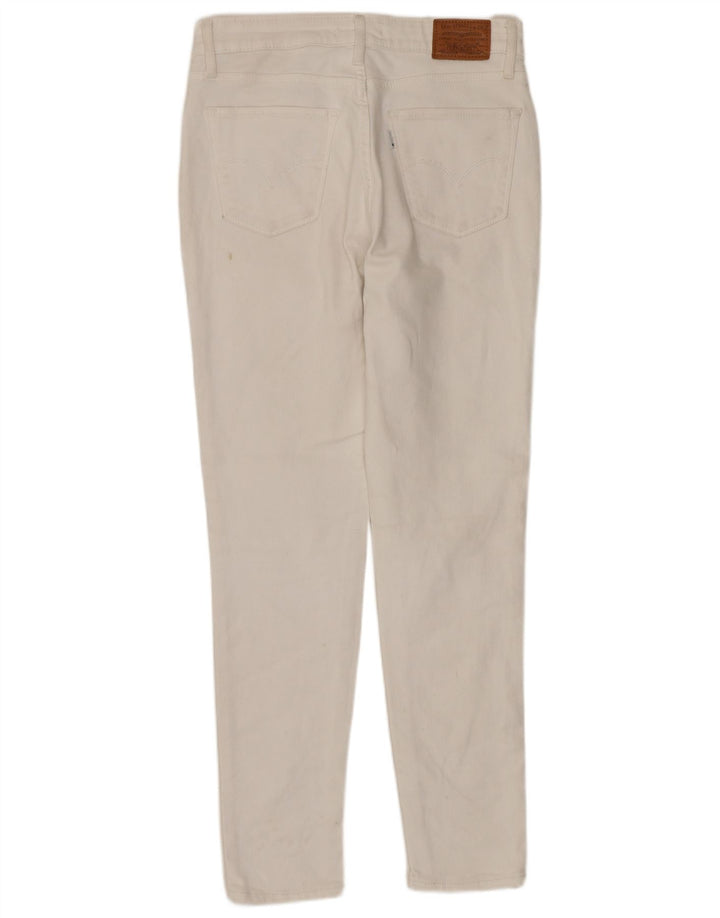 Calça jeans feminina LEVI'S 721 cintura alta skinny W28 L27 algodão branco