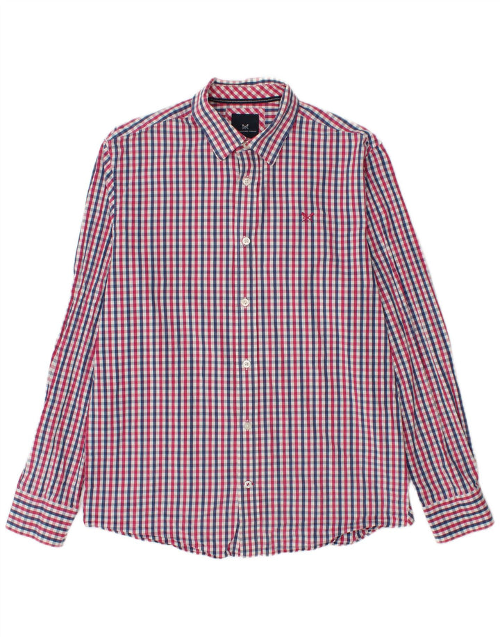 CREW CLOTHING Camisa masculina clássica de ajuste médio algodão guingão multicolorido
