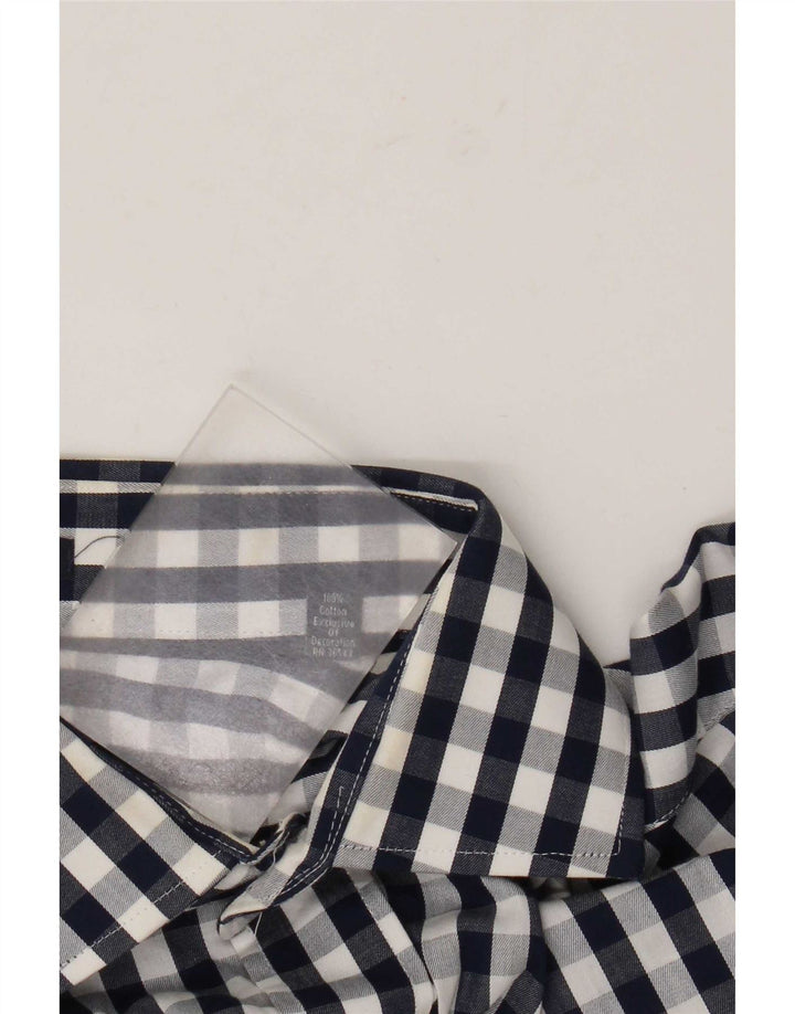 Camisa masculina Tommy Hilfiger Regular Fit tamanho 15 1/2 médio azul marinho guingão