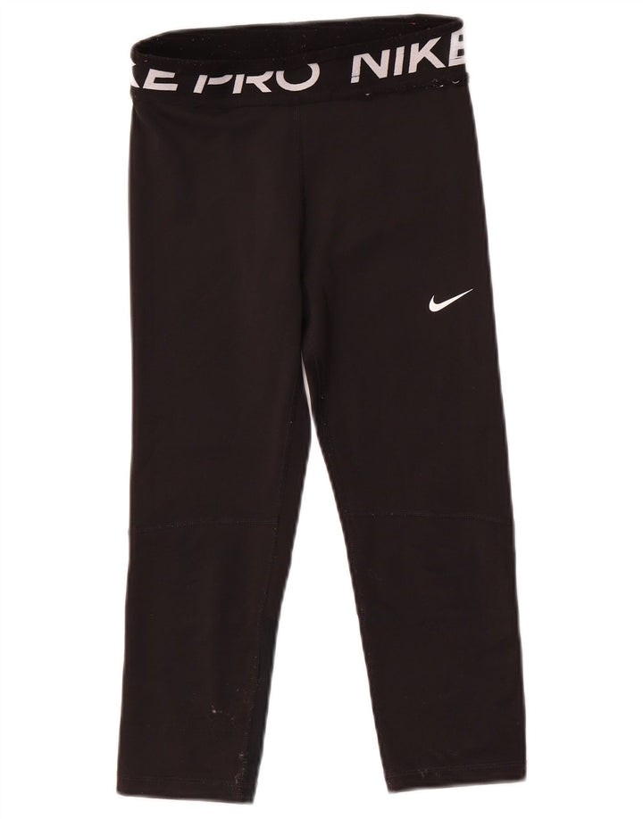 Leggings Nike Dri Fit Graphic para meninas 10-11 anos médio preto poliéster