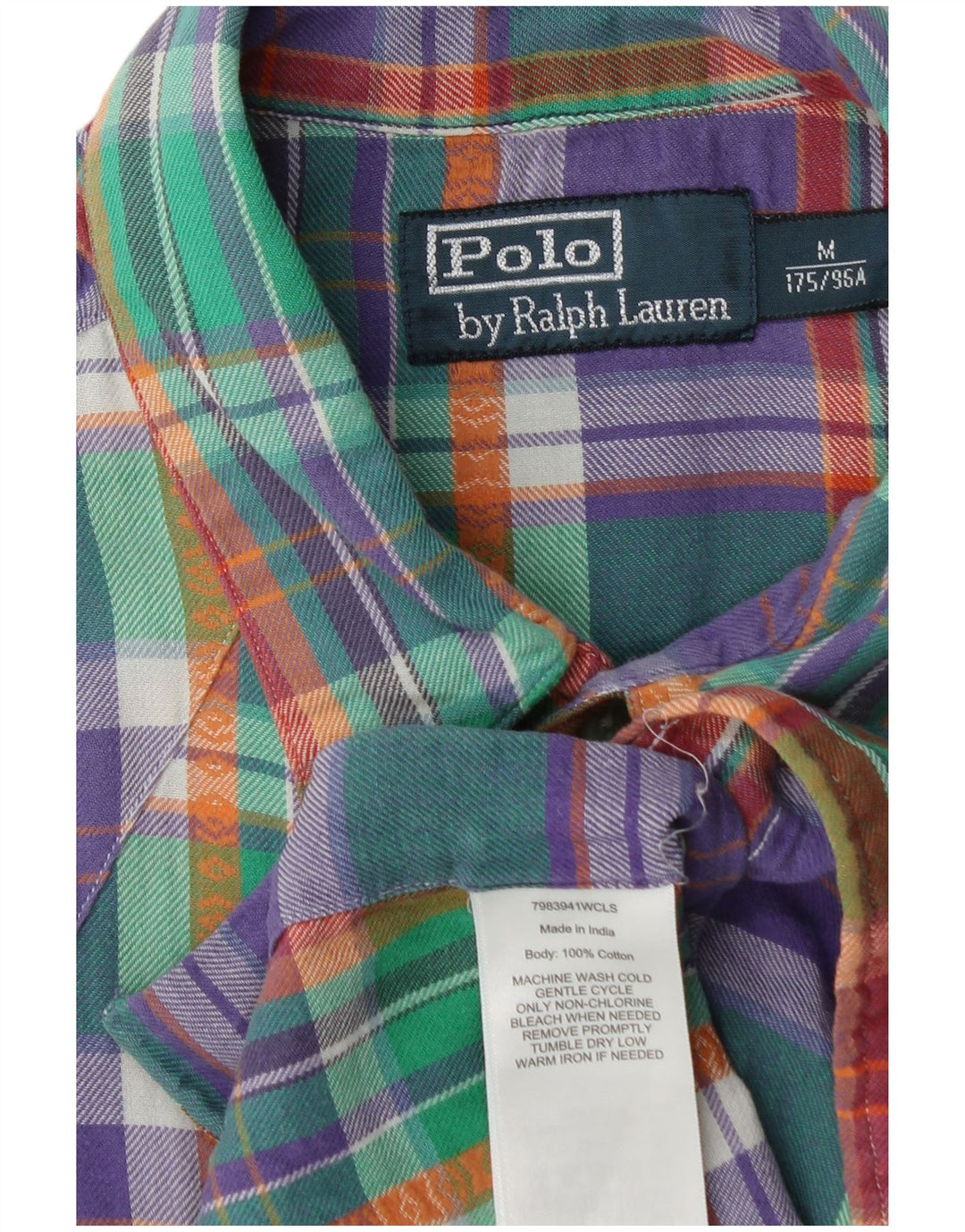 Polo Ralph Lauren Camisa masculina de flanela média de algodão xadrez multicolorido