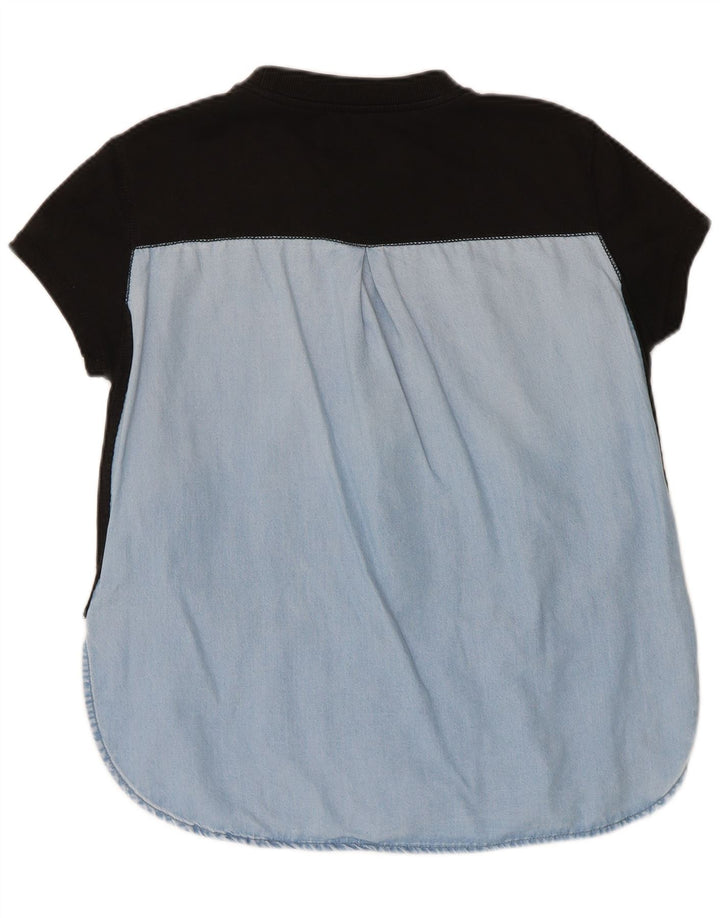 DIESEL moletom feminino jumper UK 14 médio preto colorblock