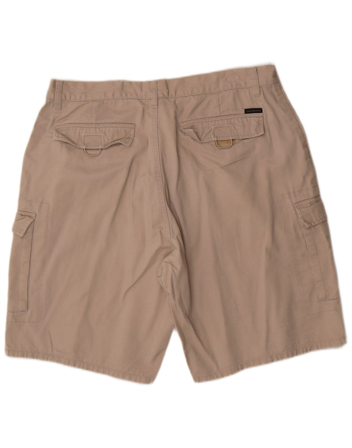 Shorts cargo masculino Calvin Klein W38 XL algodão bege