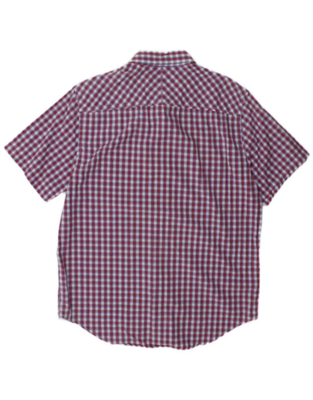 Camisa masculina Timberland Earthkeepers manga curta regular fit grande xadrez vermelho