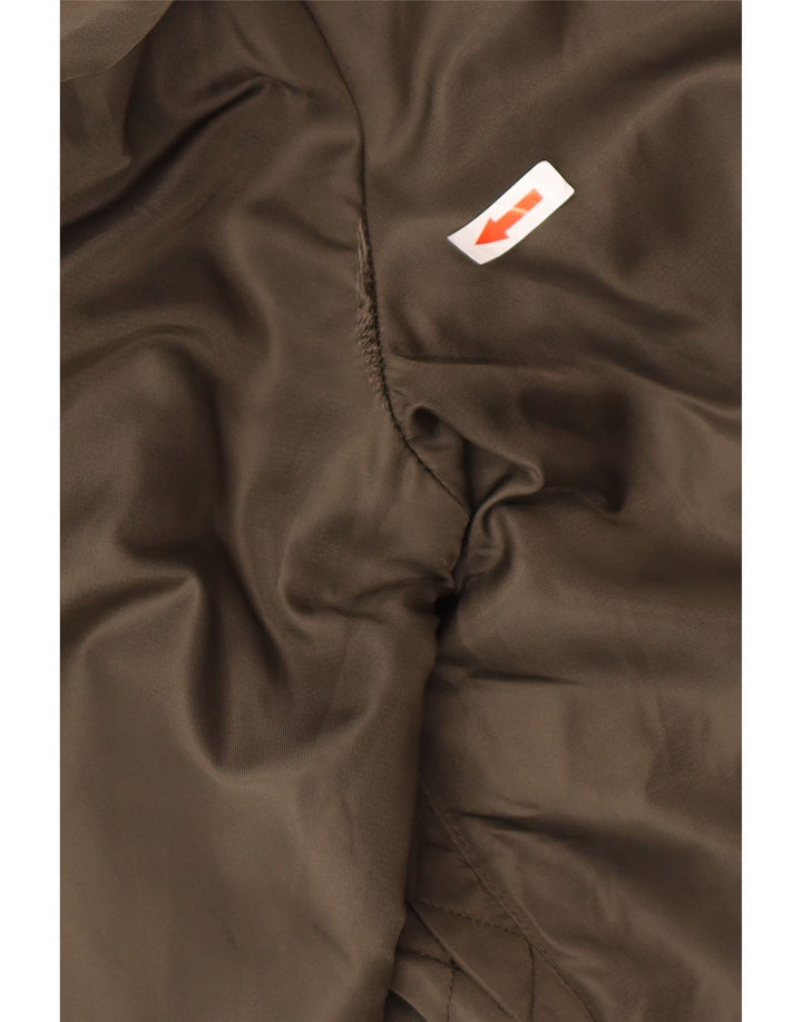 Zara Mens Bomber Jacket UK 42 XL Khaki Colourblock Poliéster