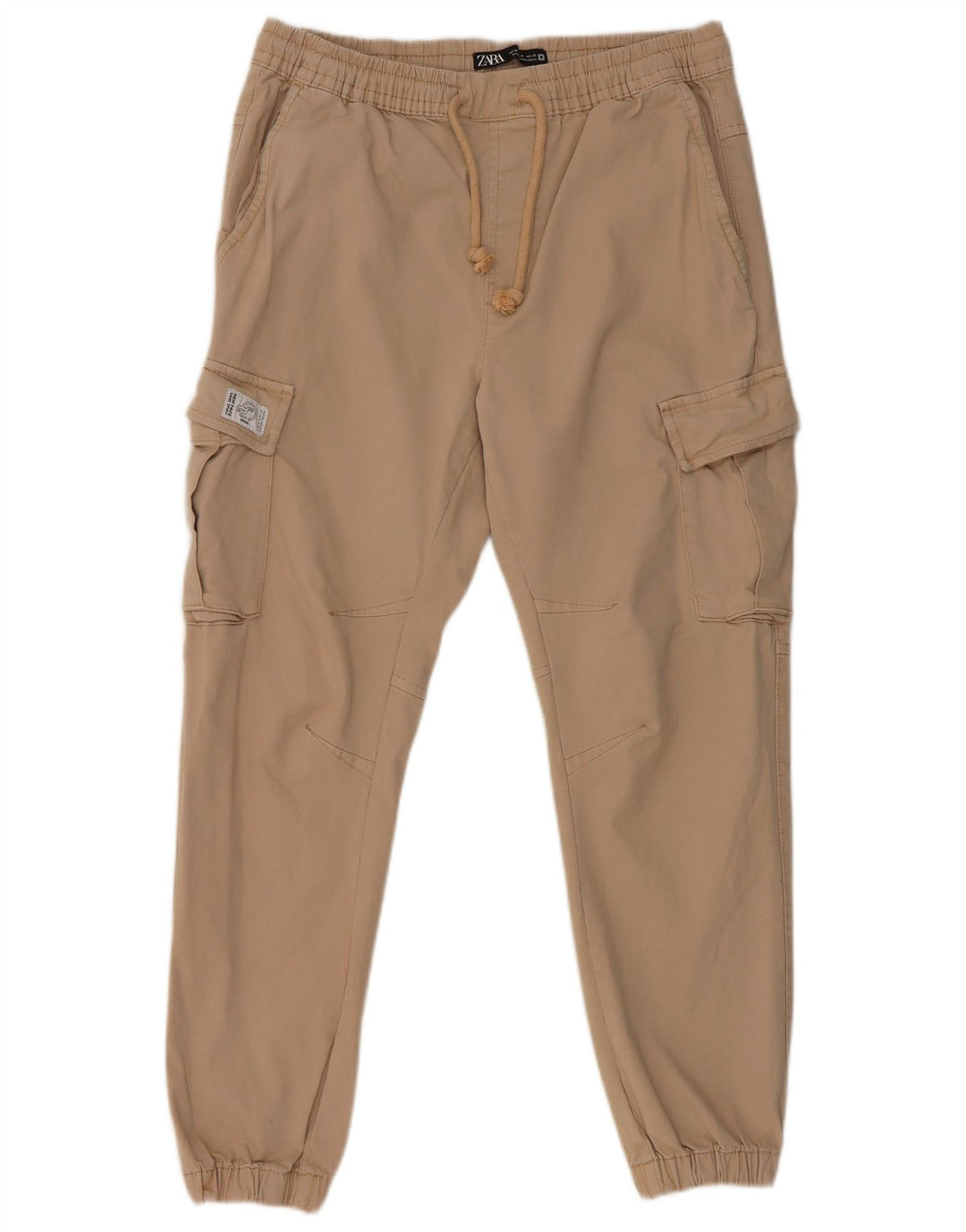 Zara Mens Joggers Cargo Calças Médio W31 L27 Algodão Cinza