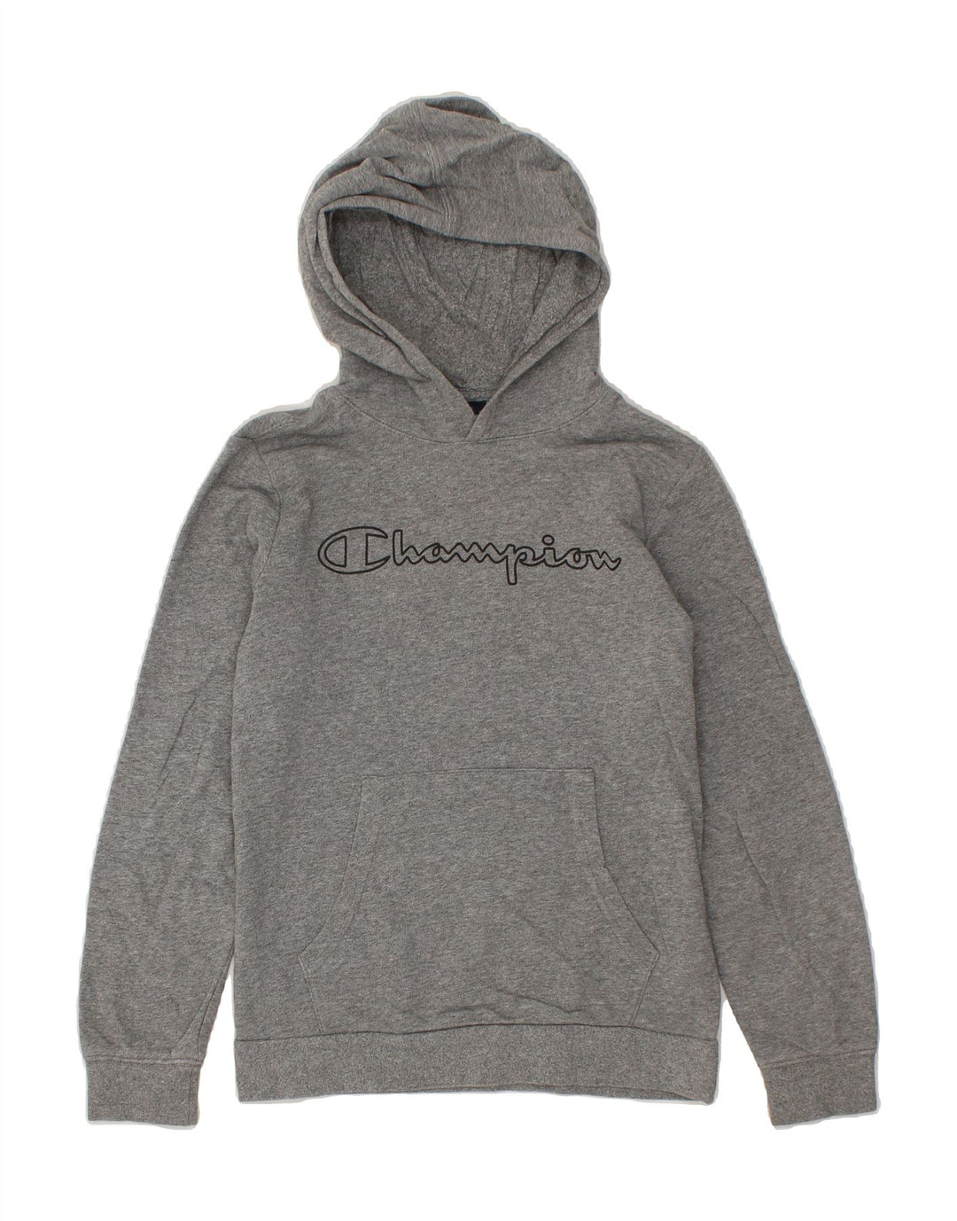 CHAMPION Boys Graphic Hoodie Jumper 11-12 Years Large Green Flecked Cotton Vintage Champion and Second-Hand Champion from Messina Hembry 