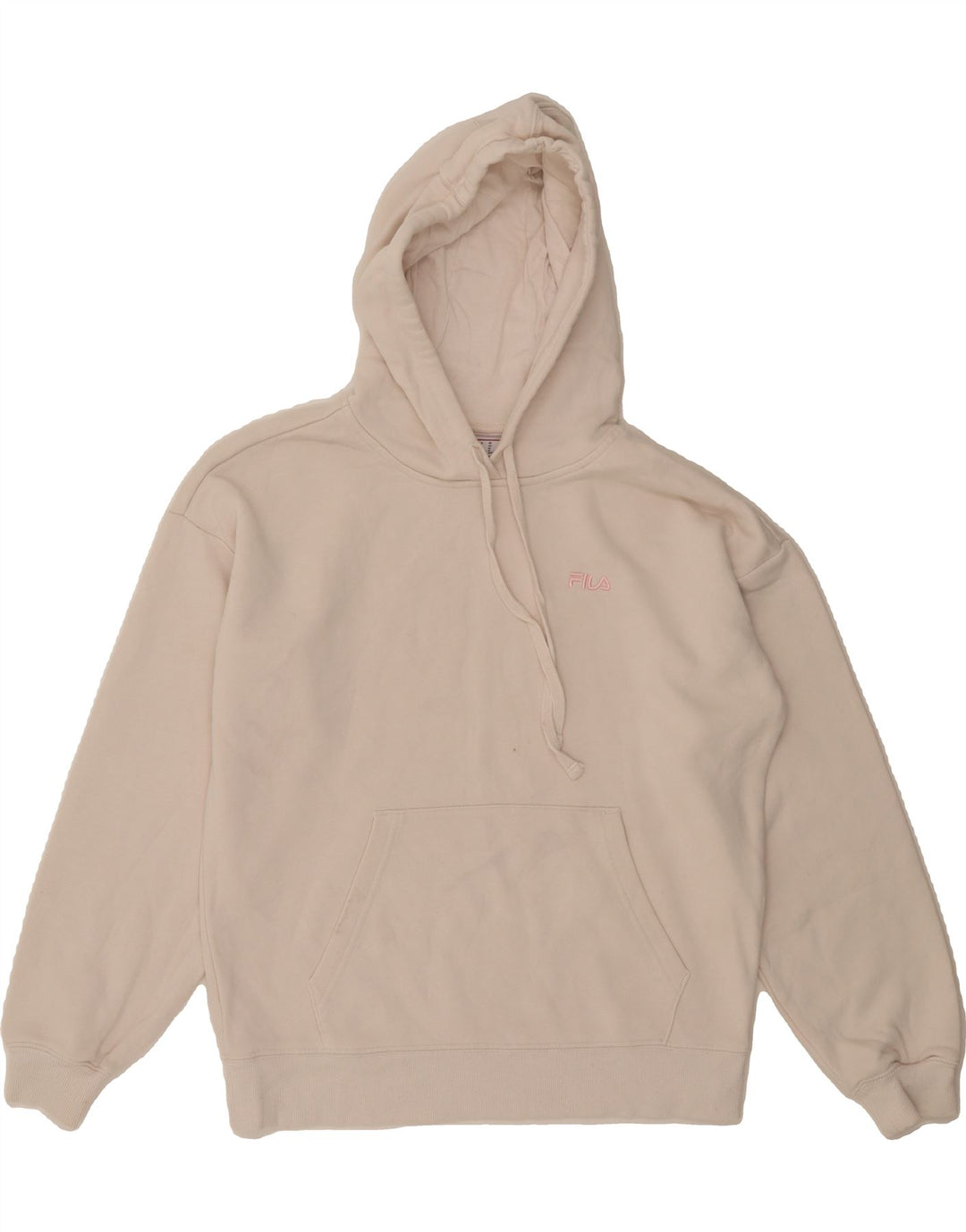 FILA Mens Hoodie Jumper Medium Beige Cotton Vintage Fila and Second-Hand Fila from Messina Hembry 