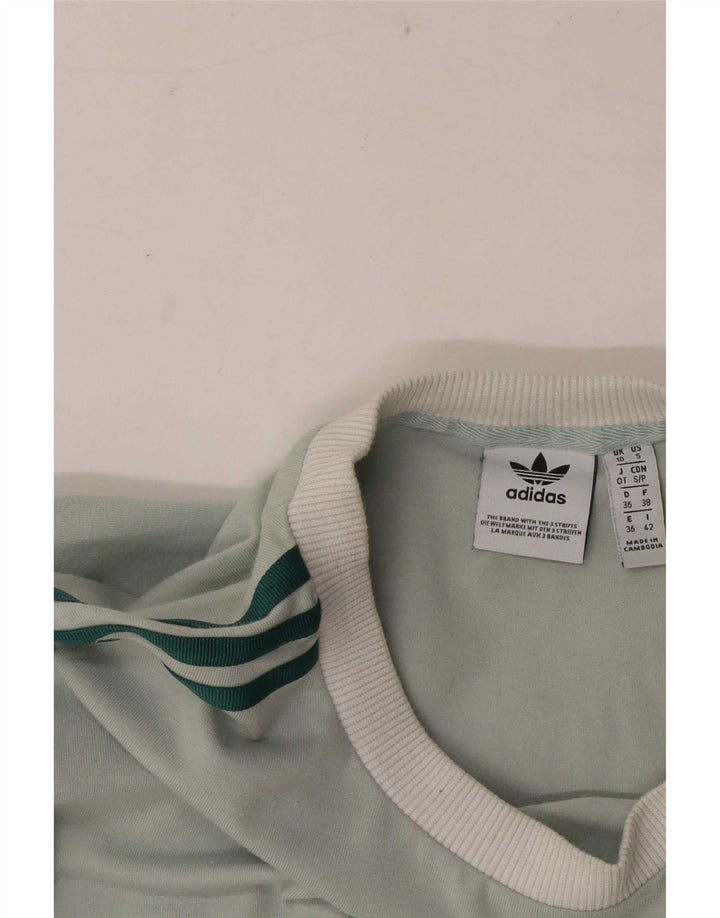 Top Feminino Adidas Manga Longa UK 10 Pequeno Verde