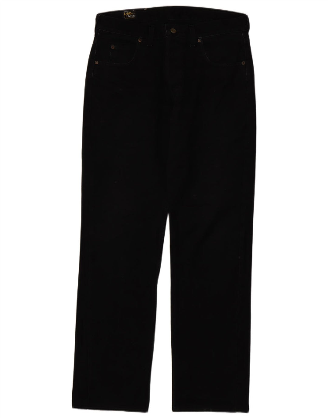 LEE Mens Seattle Straight Jeans W34 L33 Algodão Preto