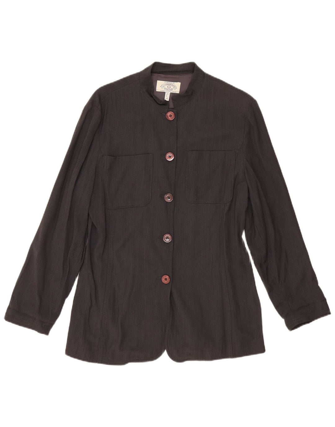 Jaqueta blazer feminina ARMANI JEANS com 5 botões Reino Unido 14 grande viscose preta