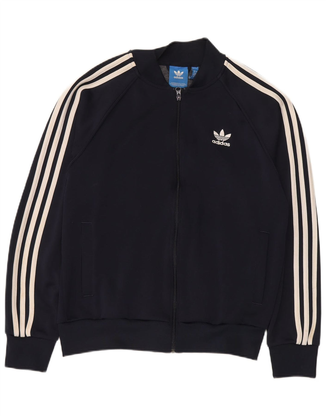 Adidas Mens Treino Top Jaqueta Grande Poliéster Azul Marinho