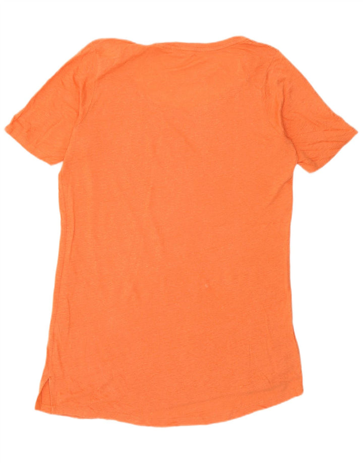 Camiseta feminina grande Fat Face UK 10 pequena laranja