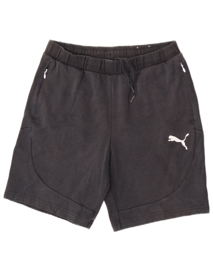 Shorts esportivos masculinos Puma médio preto algodão