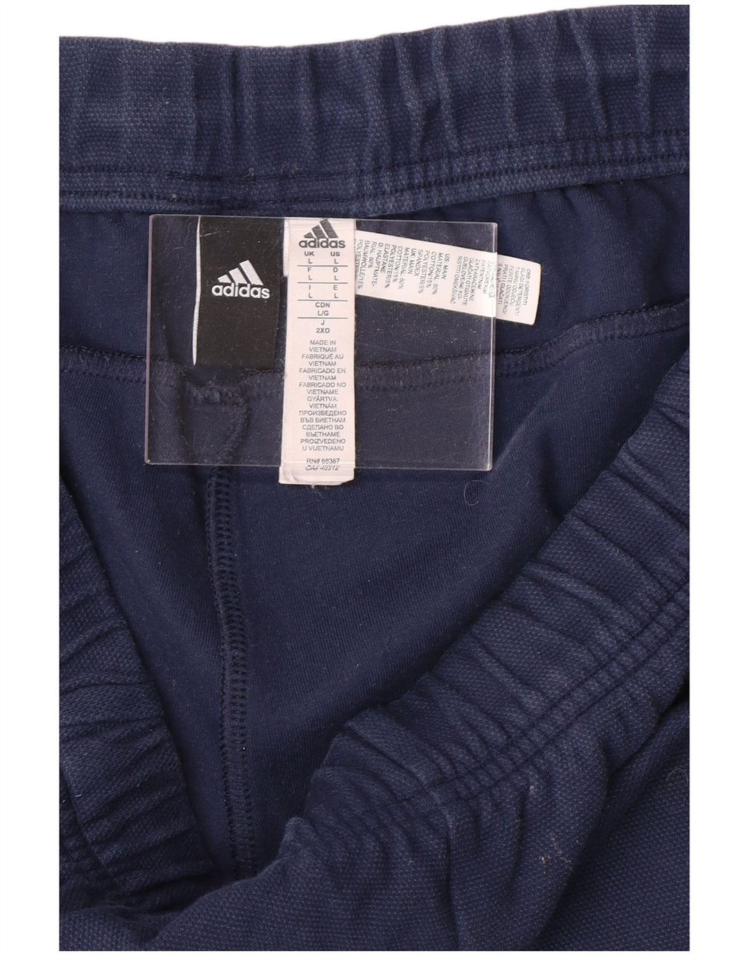 Calças de treino masculinas ADIDAS Joggers grandes algodão azul marinho
