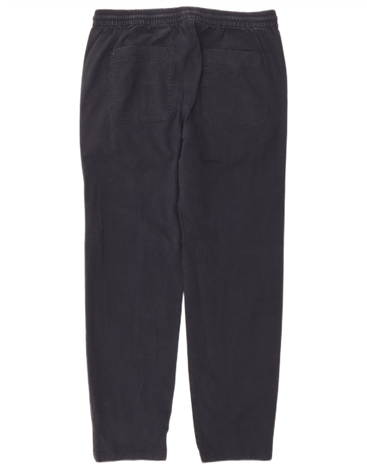 Calça chino reta masculina Marks & Spencer média W32 L29 azul marinho