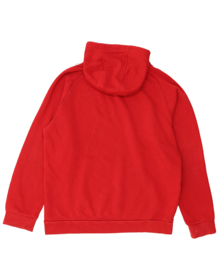 Adidas Mens Hoodie Jumper Grande Algodão Vermelho