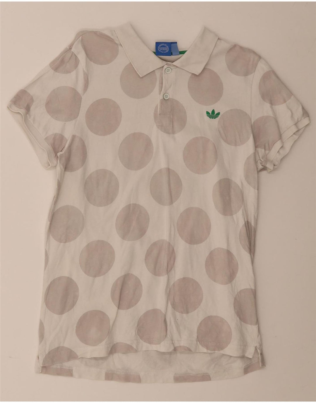 Camisa polo masculina Adidas grande algodão de bolinhas brancas