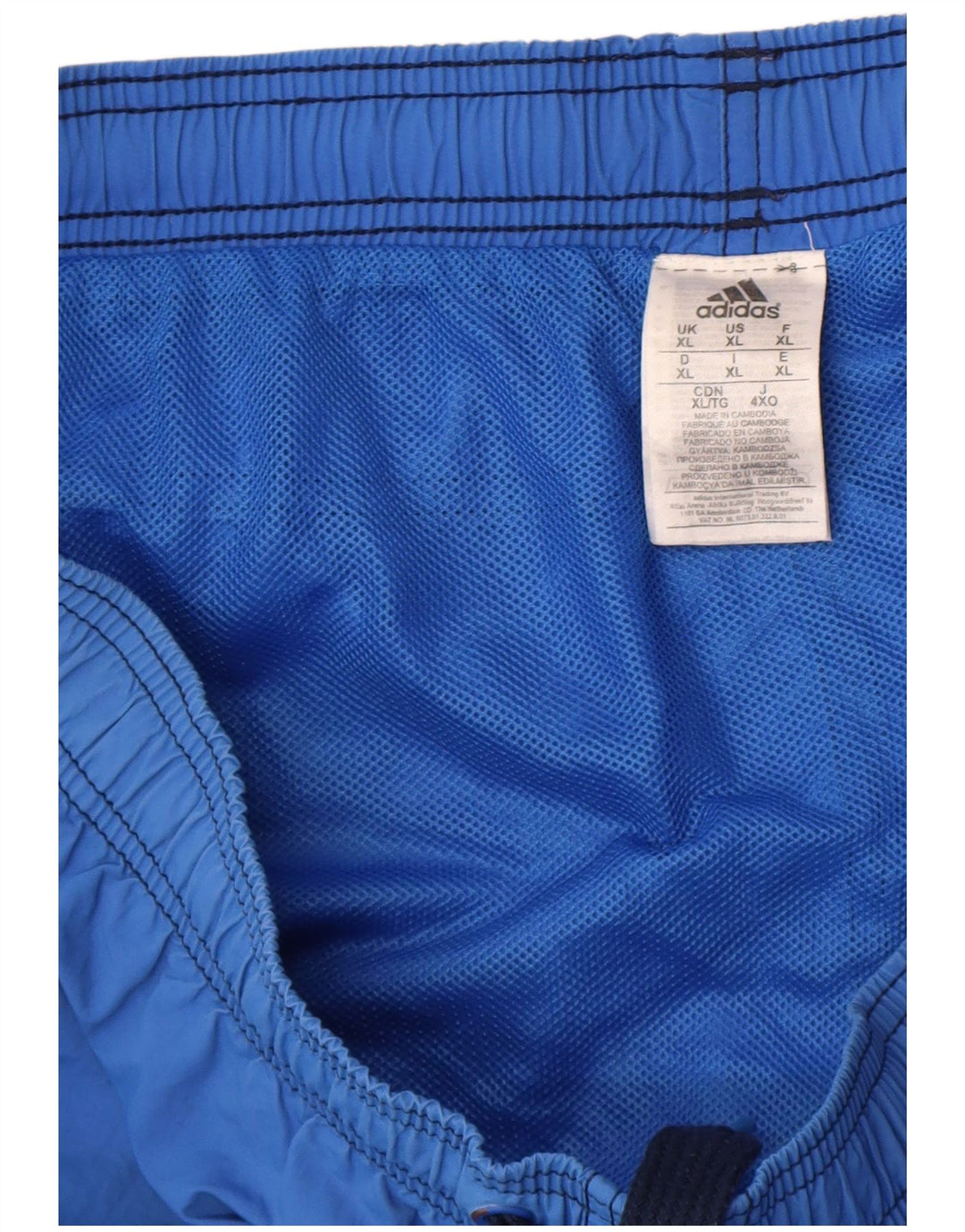 Shorts de natação masculino Adidas XL azul nylon