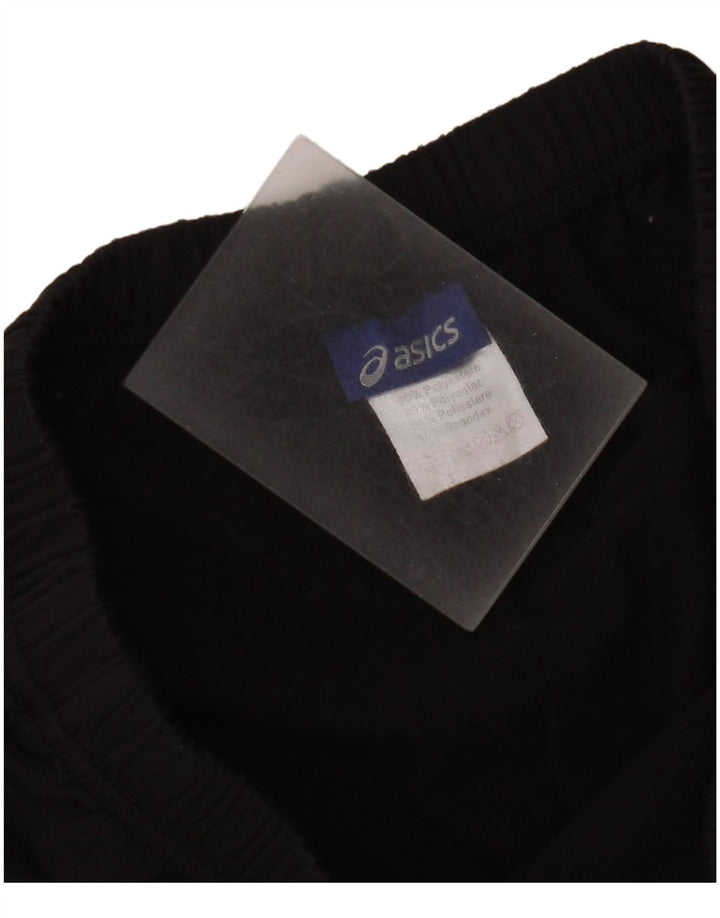 Shorts esportivos gráficos femininos Asics UK 16 grande poliéster preto