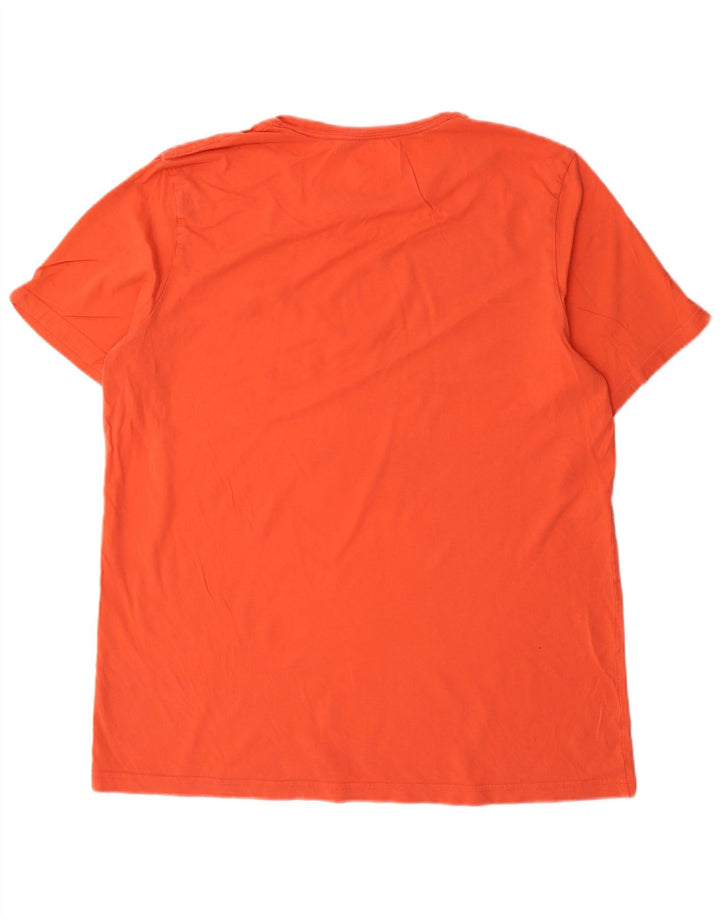 Camiseta masculina Tommy Hilfiger grande algodão laranja