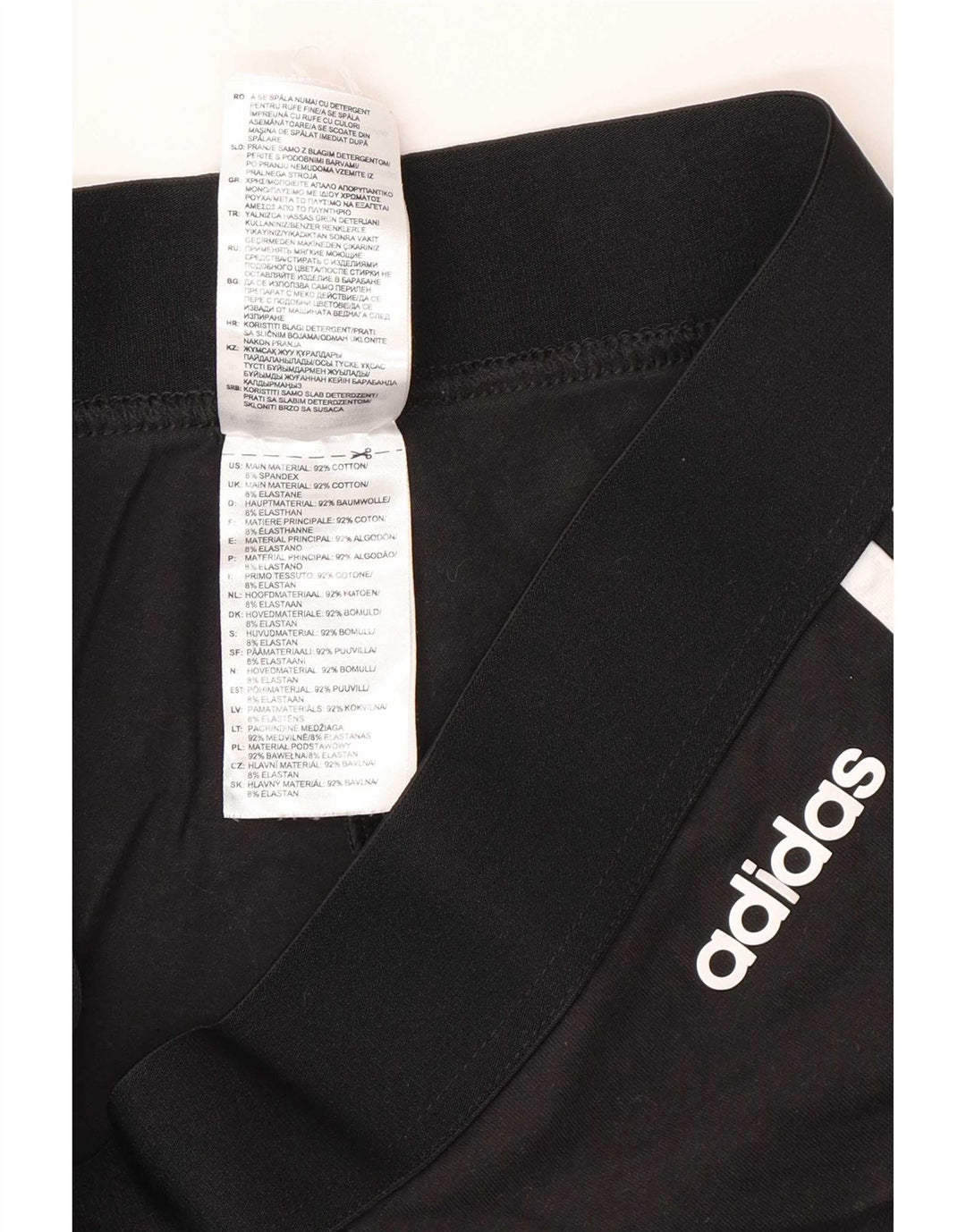 Leggings Adidas Femininas UK 12/14 Médio Algodão Preto
